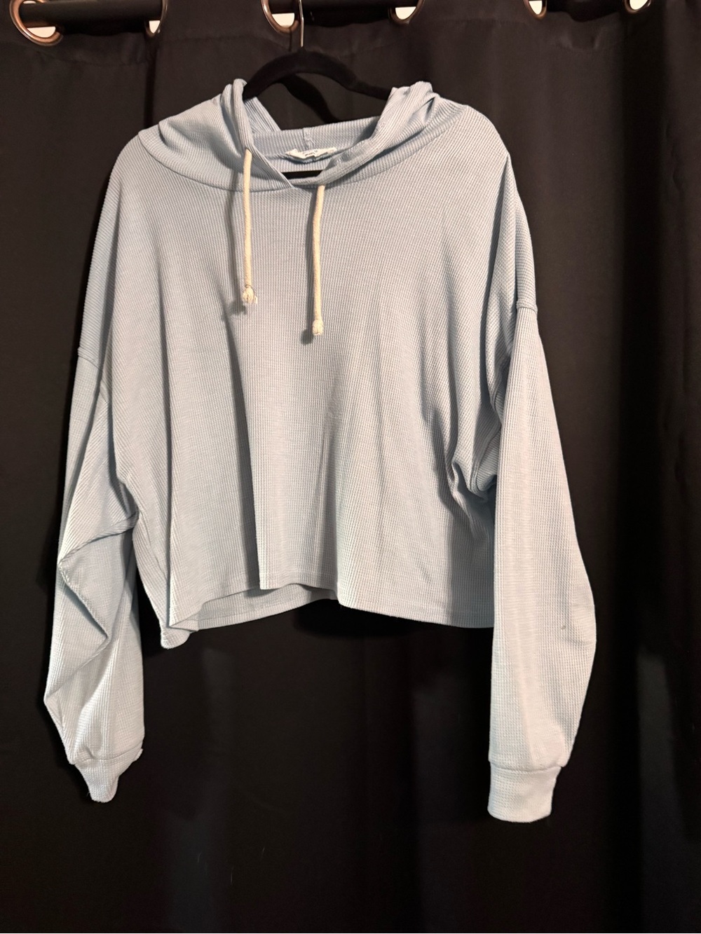 Double Zero Light Blue Waffle Hoodie